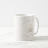 Custom traditional family white Christmas tree Kaffeetasse (VorderseiteRechts)