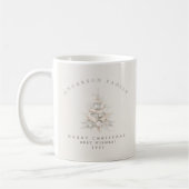 Custom traditional family white Christmas tree Kaffeetasse (Links)