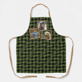 Custom Traditional Green Black Buffalo Karo Karier Schürze (Vorderseite)