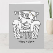 Custom Traktor Country Barn Rustic Wedding Card Karte (Vorderseite)