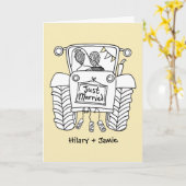 Custom Traktor Country Barn Rustic Wedding Card Karte (Gelbe Blume)