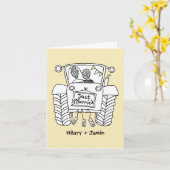 Custom Traktor Country Barn Rustic Wedding Card Karte (Gelbe Blume)