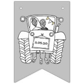 Custom Traktor Country Stall Rustikale Hochzeit Wimpelkette (Zweite Fahne)