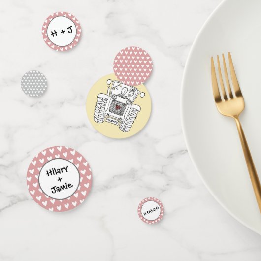 Custom Traktor Country Wedding Table Confetti Konfetti (Gruppe)