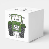 Custom Traktor Country Wedding Themed Favor Box Geschenkschachtel (Rückseite)