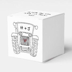 Custom Traktor Country Wedding Themed Favor Box Geschenkschachtel