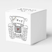 Custom Traktor Country Wedding Themed Favor Box Geschenkschachtel (Vorderseite)