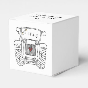 Custom Traktor Country Wedding Themed Favor Box Geschenkschachtel