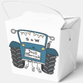 Custom Traktor Country Wedding Themed Favor Box Geschenkschachtel (Rückseite)