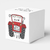 Custom Traktor Country Wedding Themed Favor Box Geschenkschachtel (Rückseite)