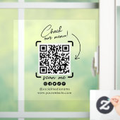 Custom Transparency Business QR Code Social Media Fensteraufkleber (Zuhause)