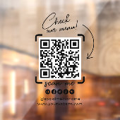 Custom Transparency Business QR Code Social Media Fensteraufkleber (Blatt 2)
