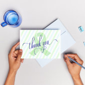 Custom Transplantation Green Ribbon Dankeskarte