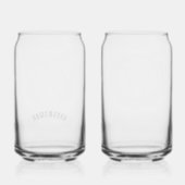 Custom Trauzeuge Beer Glasses Set von 2 Dosenglas (Rückseite)