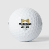 Custom Trauzeuge Trauzeuge Wedding Gold Golfball (Vorderseite)