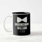 Custom Trauzeuge Trauzeuge Wedding Zweifarbige Tasse (Links)