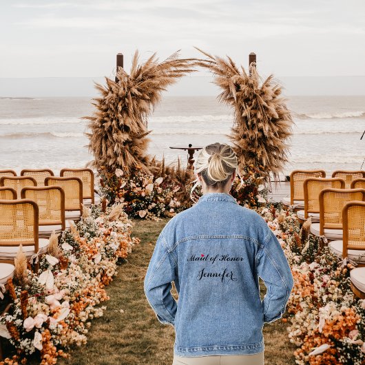 Custom Trauzeugin Wedding Junggeselinnen-Abschied Jeansjacke