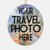 Custom Travel 2 Foto 2 Weihnachten Keramik Ornament (Links)