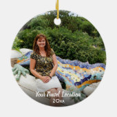 Custom Travel 2 Foto 2 Weihnachten Keramik Ornament (Hinten)