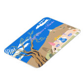 Custom Travel Greek afternoon olive tree scenery  Magnet (Linke Seite)