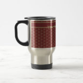 Custom Travel Mug, Maroon Mini-Print Reisebecher (Links)