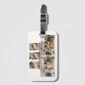 Custom Travel Tag – Family Photo Collage Design Gepäckanhänger (Vorderseite Vertikal)