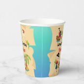 Custom Treasmap Boy Pirate Birthday Party Pappbecher (Rechts)