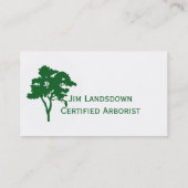 Custom Tree Arborist Business Card Visitenkarte (Rückseite)