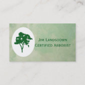 Custom Tree Arborist Business Card Visitenkarte (Rückseite)