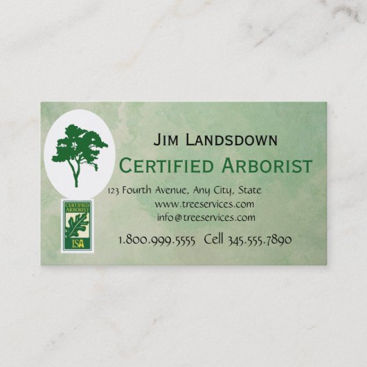 Custom Tree Arborist Business Card Visitenkarte (Vorderseite)
