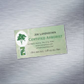 Custom Tree Arborist Landschaft Magnetische Visitenkarte (Beispiel)