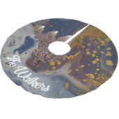 Custom Tree Skirt, Brushed Polyester Weihnachtsbaumdecke (Schrägansicht)