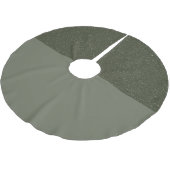 Custom Tree Skirt - Moss Green Split Design Polyester Weihnachtsbaumdecke (Schrägansicht)