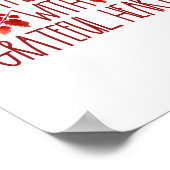 Custom Treffen hier mit dankbaren Herzen Poster (Ecke)