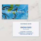 Custom Trendy Blue Yellow Moderne Abstrakte Elegan Visitenkarte (Vorne/Hinten)