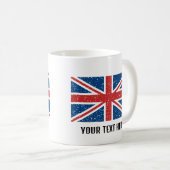 Custom Trendy Britische Flagge Kaffeetasse (VorderseiteRechts)