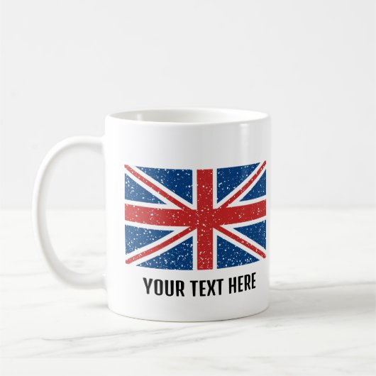 Custom Trendy Britische Flagge Kaffeetasse (Links)