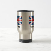 Custom Trendy Britische Flagge Reisebecher (Mittel)
