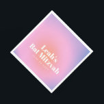 Custom Trendy Gradient Lavender Lila Bat Mitzvah Serviette<br><div class="desc">Custom trendy Moderne moderne Gradient Lavender Lila Bat Mitzvah Napkins</div>