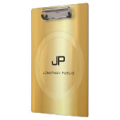 Custom Trendy Imitate Gold Monogram Elegant Classi Klemmbrett (Links)