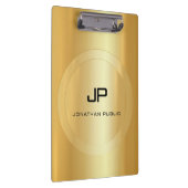 Custom Trendy Imitate Gold Monogram Elegant Classi Klemmbrett (Rechts)
