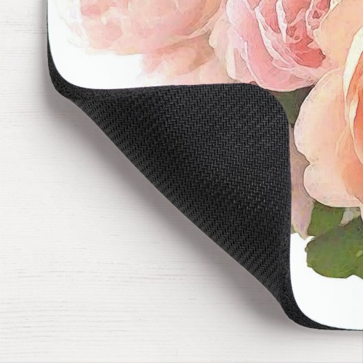 Custom Trendy Modern Template Elegant Roses Mousepad (Ecke)