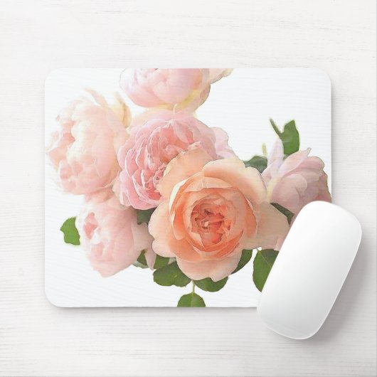 Custom Trendy Modern Template Elegant Roses Mousepad (Mit Mouse)