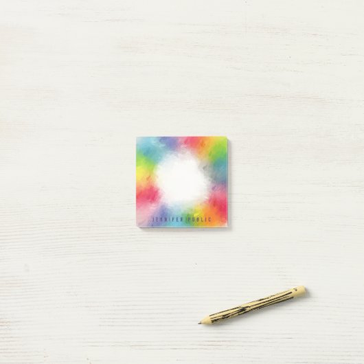 Custom Trendy Moderne Abstrakte Rainbow Art Post-it Klebezettel (Auf Schreibtisch)