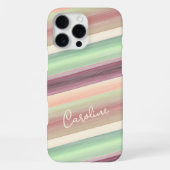 Custom Trendy Spring Colors Watercolor Art Strip iPhone Hülle (Rückseite)