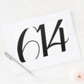 Custom Trendy Wedding Date Candle for Wedding Part Rechteckiger Aufkleber (Umschlag)