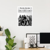 Custom Trendy Zeitung Print Girls haben Spaß Poster (Heimbüro)