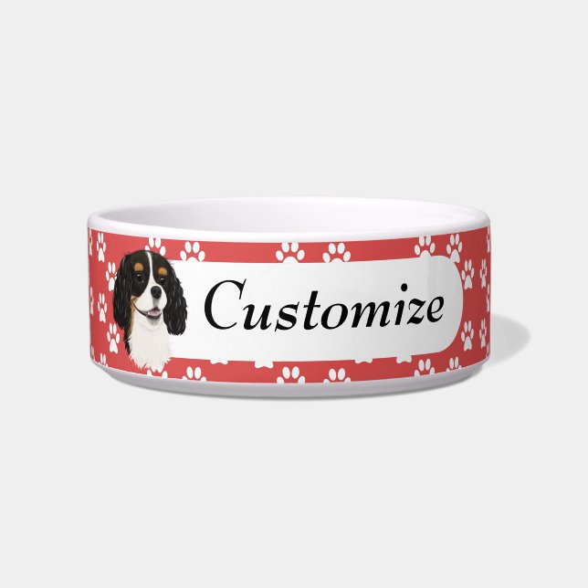 Custom Tri Color Cavalier King Charles Spaniel  Napf (Vorderseite)