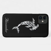 Custom Tribal Hammerhead Shark Illustration Case-Mate iPhone Hülle (Rückseite (Horizontal))