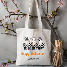Custom Trick oder Treat Halloween Candy Tote Bag